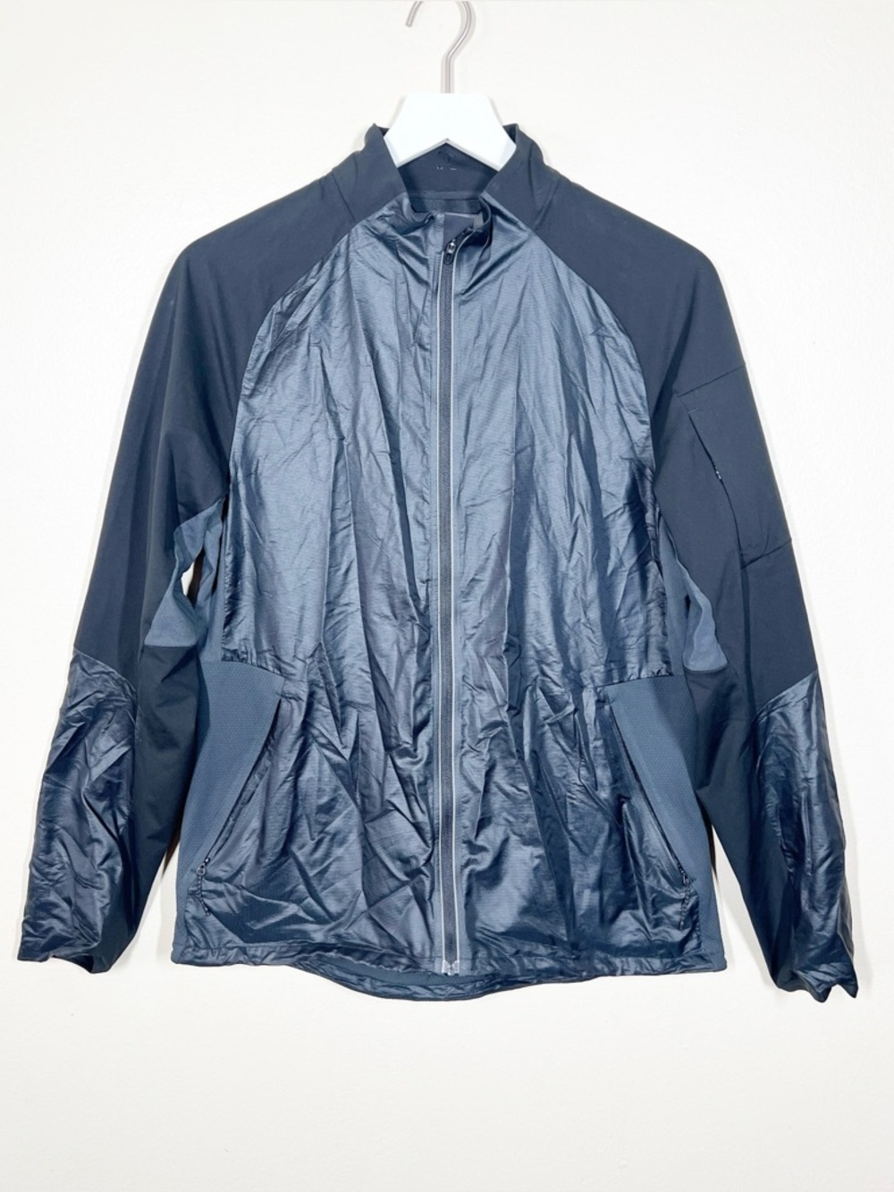 Lululemon Mens Fast and Free Lightweight Full Zip Jacket Black Obsidian Running